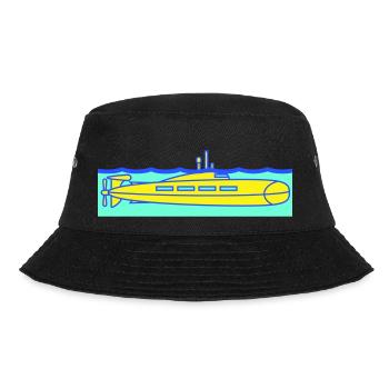 U-Boot Wasseroberfläche Periskop Beobachten Taucht - Bucket Hat - Schwarz - Vorne - Lela (165cm)