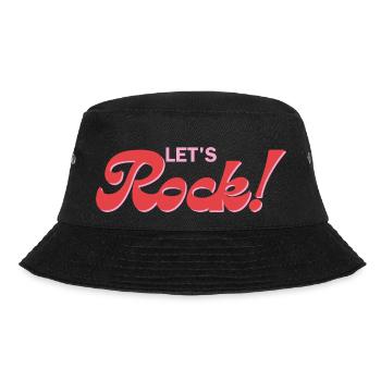 Let's Rock - Rock & Roll - Bucket Hat - Schwarz - Vorne - Lela (165cm)