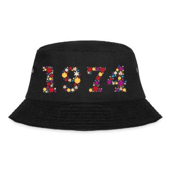 Flowers 1974 - Bucket Hat - Schwarz - Vorne - Lela (165cm)