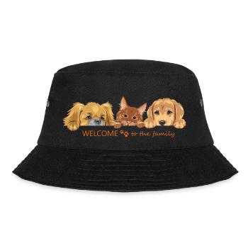 Coup d’œil mignon chat roux et deux chiens - Bob - noir - Devant - Lela (165cm)