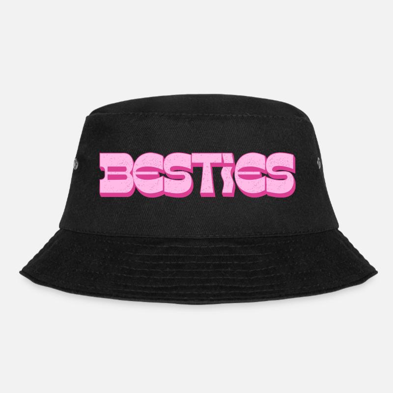 Besties – Pink Statement for Friendship - Bucket Hat - black