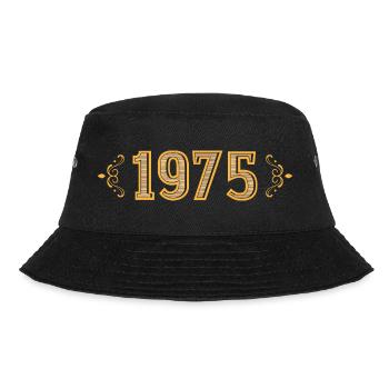 Legende seit 1975 Retro 1975 - Bucket Hat - Schwarz - Vorne - Lela (165cm)