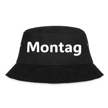 Montag Motivation Lustiges Spruch Shirt - Bucket Hat - black - Front - Lela (165cm)