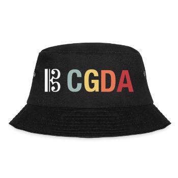 CGDA viola tuning string musician retro - Bucket Hat - black - Front - Lela (165cm)