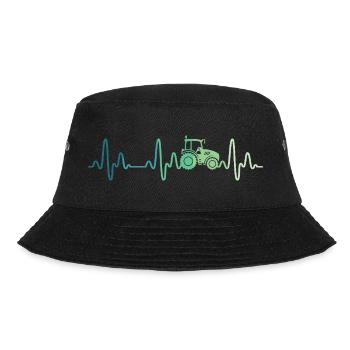 Farmer heartbeat tractor - Bucket Hat - black - Front - Lela (165cm)