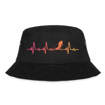 Skifahren Sonnenuntergangs-Herzschlag-Skifahren - Bucket Hat - Schwarz - Vorne - Lela (165cm)