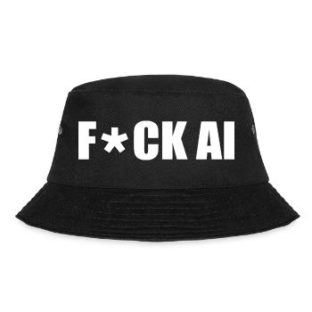 Fuck ai - Bucket Hat - Schwarz - Vorne