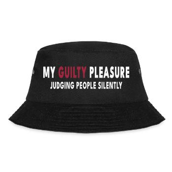 My Guilty Pleasure – Judging People Silently - Bucket Hat - Schwarz - Vorne