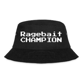 Ragebait CHAMPION weiss - Bucket Hat - Schwarz - Vorne