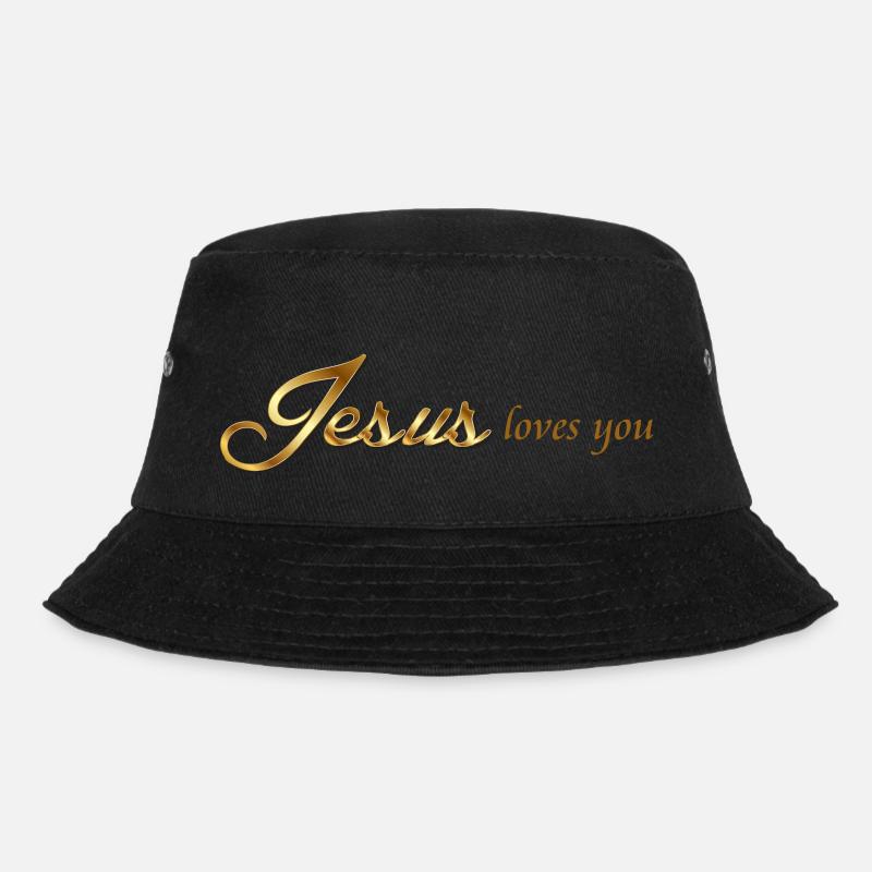Jesus liebt dich - Bucket Hat - Schwarz
