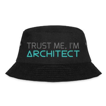 Architekt / Architektur: Trust Me, I´m Architect - Bucket Hat - Schwarz - Vorne - Lela (165cm)
