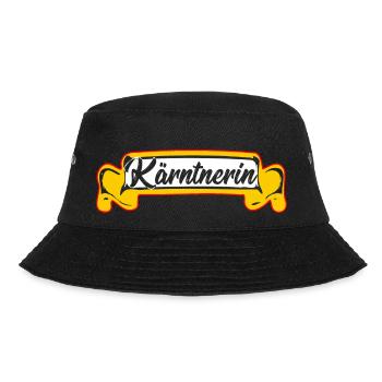 Kärntnerin Kärntner Kärnten Österreich Partnerlook - Bucket Hat - Schwarz - Vorne - Lela (165cm)