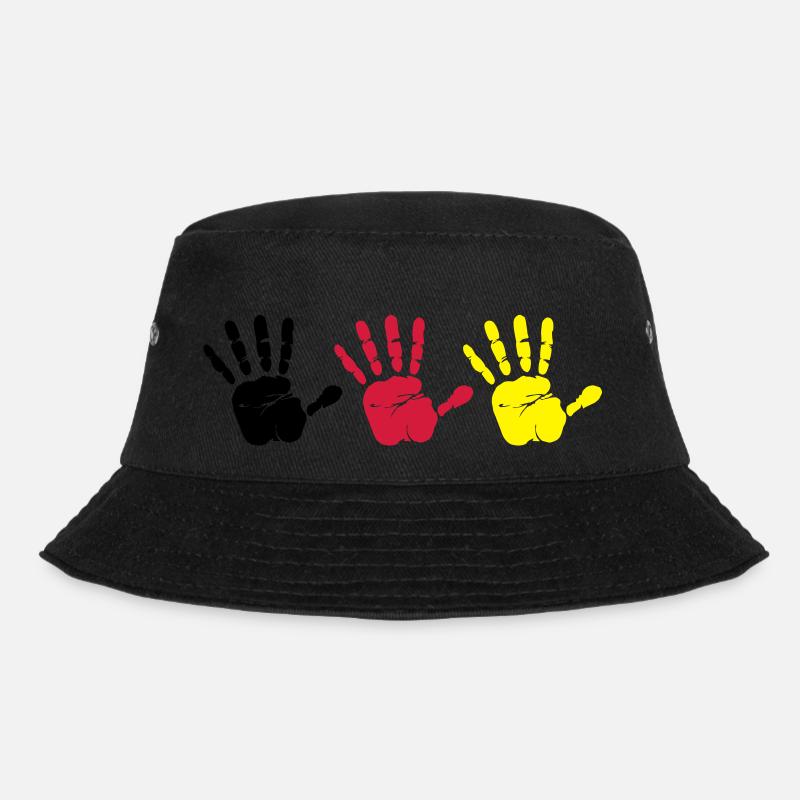 Handabdruck Trio - Bucket Hat - Schwarz