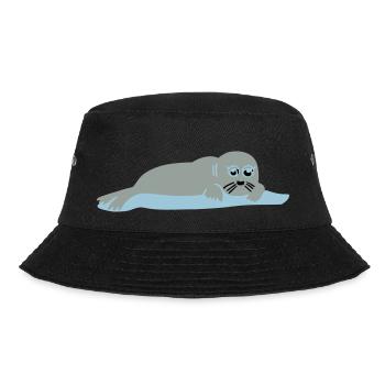 seehund 2 - Bucket Hat - Schwarz - Vorne - Lela (165cm)