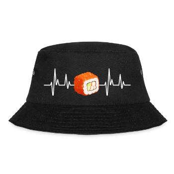 Kawaii Anime Herzschlag Sushi - Bucket Hat - Schwarz - Vorne - Lela (165cm)