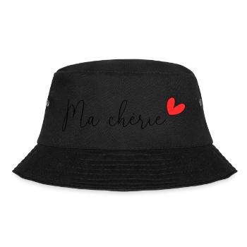 my dear. VALENTINE'S DAY. I love you. I LOVE YOU. - Bucket Hat - black - Front - Lela (165cm)