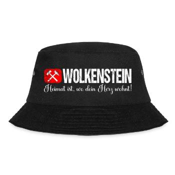 Wolkenstein Heimat ist wo dein Herz wohnt - Bucket Hat - Schwarz - Vorne - Lela (165cm)