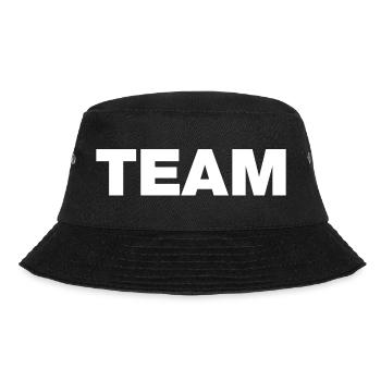 Team (weiß) - Bucket Hat - Schwarz - Vorne - Lela (165cm)
