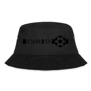 Streifen Soccer Dad Logo - Bucket Hat - Schwarz - Vorne - Lela (165cm)