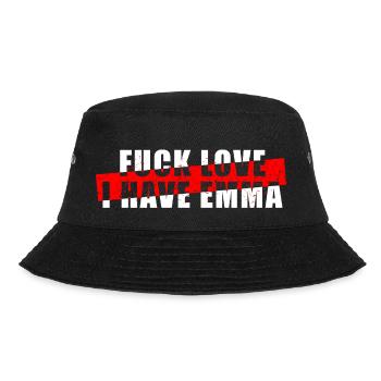 Fuck Love I Have Emma - Techno Raver - Bucket Hat - Schwarz - Vorne - Lela (165cm)