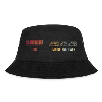 Ich und meine Follower - LKW-Fahrer Lastwagen Fahr - Bucket Hat - Schwarz - Vorne - Lela (165cm)