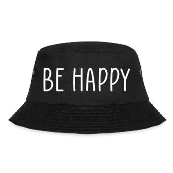 be happy - Bucket Hat - black - Front - Lela (165cm)