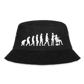 Frisöse Friseur Schere Kamm Scheren Frisör - Bucket Hat - Schwarz - Vorne - Lela (165cm)