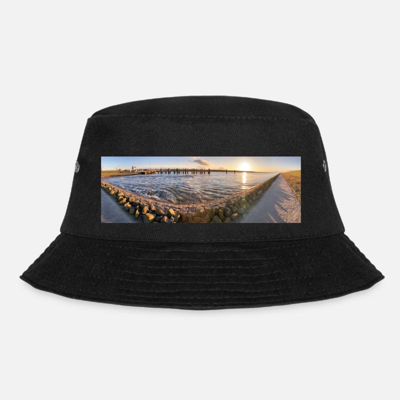Panorama Sunset Husum - Bucket Hat - black