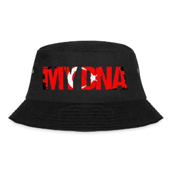 It's in my DNA Türkei Flaggen für Türken in - Bucket Hat - Schwarz - Vorne - Lela (165cm)