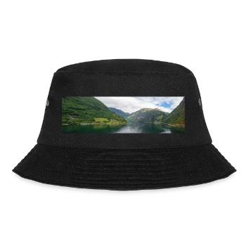 Geiranger Fjorde in der Nähe der Stadt Geiranger vom Hafen - Bucket Hat - Schwarz - Vorne - Lela (165cm)