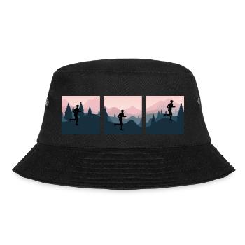 trailrunning "läuft in den bergen" alpincross - Bucket Hat - Schwarz - Vorne - Lela (165cm)