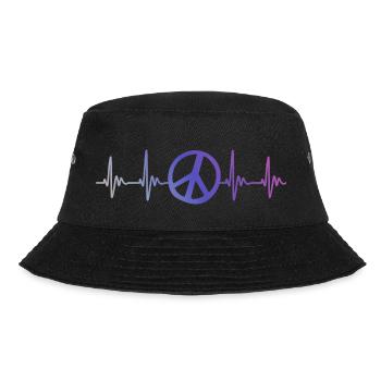Peace Pulse Heartbeat Freedom ECG Coloré - Bob - noir - Devant - Lela (165cm)