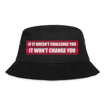 Workout Fitness Motivation Zitat - Bucket Hat - Schwarz - Vorne - Lela (165cm)