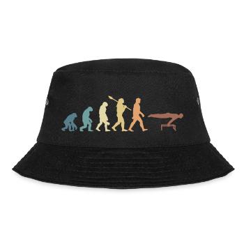 Evolution of man Calisthenics Retro Vintage - Bucket Hat - black - Front - Lela (165cm)