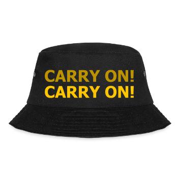 CARRY ON - lasst uns einfach weitermachen - Bucket Hat - Schwarz - Vorne - Lela (165cm)