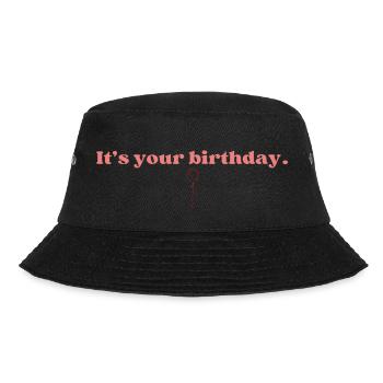 Minimalist birthday gift - Bucket Hat - black - Front - Lela (165cm)
