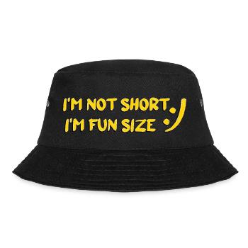 Lustiger Party Spruch für kleine Menschen Humor 4 - Bucket Hat - Schwarz - Vorne - Lela (165cm)