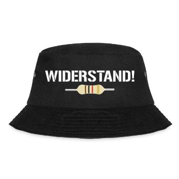 Widerstand! - lustige Elektrotechnik - Bucket Hat - Schwarz - Vorne - Lela (165cm)