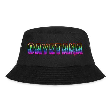 cayetana rs regenbogen - Bucket Hat - Schwarz - Vorne - Lela (165cm)