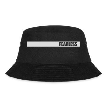 fearless Text Quote Design - Bucket Hat - black - Front - Lela (165cm)