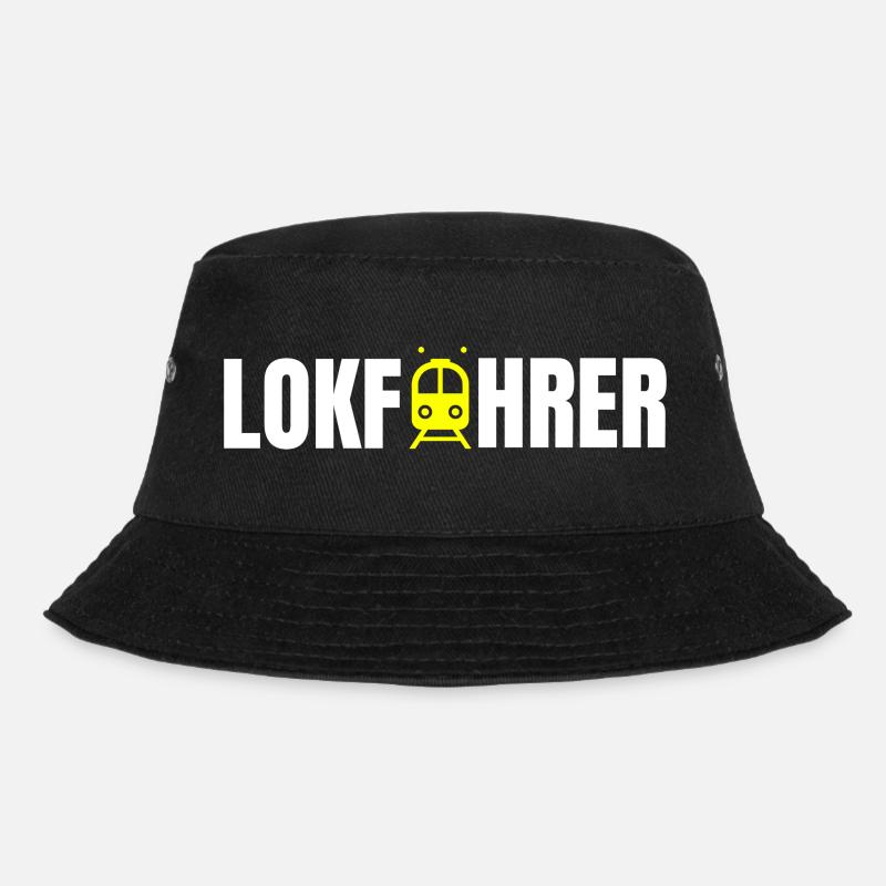 Lokführer Design - Bucket Hat - Schwarz