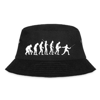 Fechten witziger lustige Fechter Spruch Kampfsport - Bucket Hat - Schwarz - Vorne - Lela (165cm)