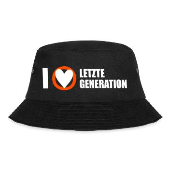 Letzte Generation - Design 3 - Bucket Hat - Schwarz - Vorne - Lela (165cm)