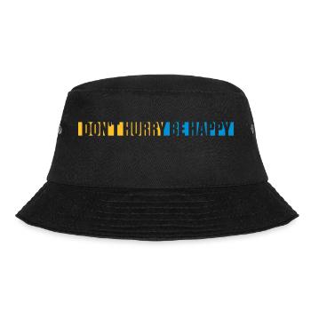 dont hurry be happy - Bucket Hat - Schwarz - Vorne - Lela (165cm)