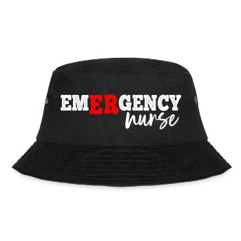 Emergency Nurse Dialysis Nursing RN - Bucket Hat - black - Front - Lela (165cm)