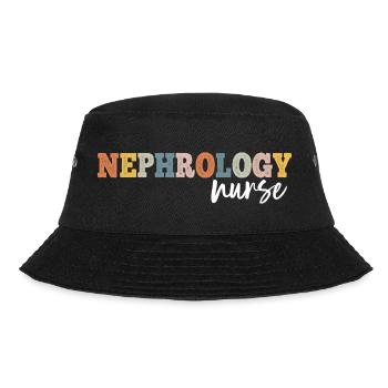 Nephrology Nurse Dialysis Nursing RN - Bucket Hat - black - Front - Lela (165cm)