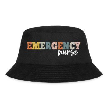 Emergency Nurse Dialysis Nursing RN - Bucket Hat - black - Front - Lela (165cm)