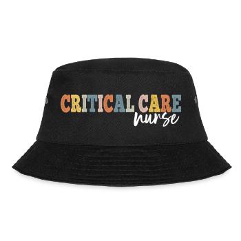 Critical Care Nurse Registered Nurse RN LPN - Bucket Hat - black - Front - Lela (165cm)