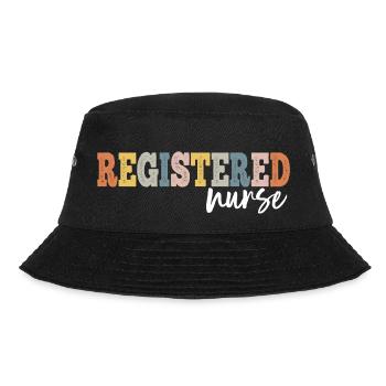 Registered Nurse Registered Nurse RN LPN - Bucket Hat - black - Front - Lela (165cm)