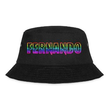 fernando rs regenbogen - Bucket Hat - Schwarz - Vorne - Lela (165cm)